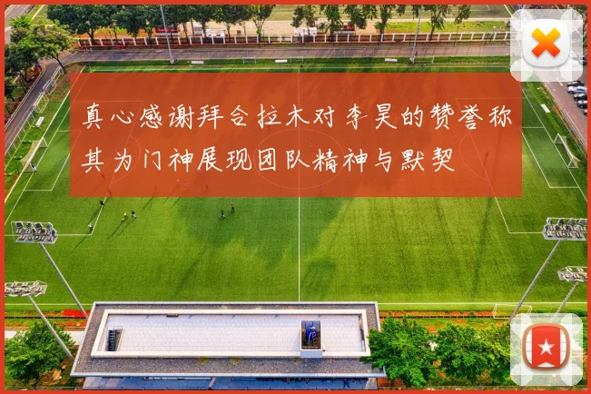 真心感谢拜合拉木对李昊的赞誉称其为门神展现团队精神与默契